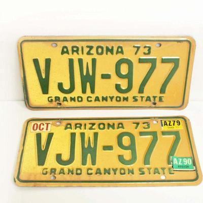 Vintage Arizona License Plates