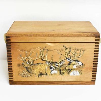 Wooden Deer Ammo Crate 