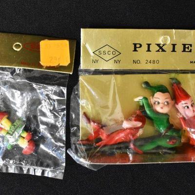 Vintage SSCO Pixie Set & Mushrooms