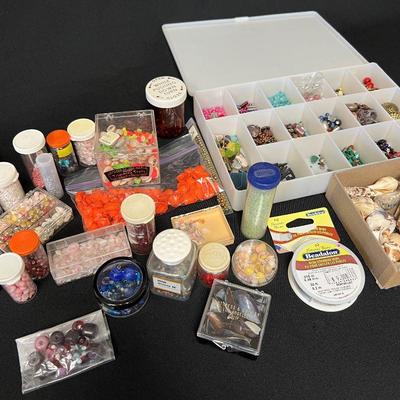 Various Craft Beads and More - 5 Pounds