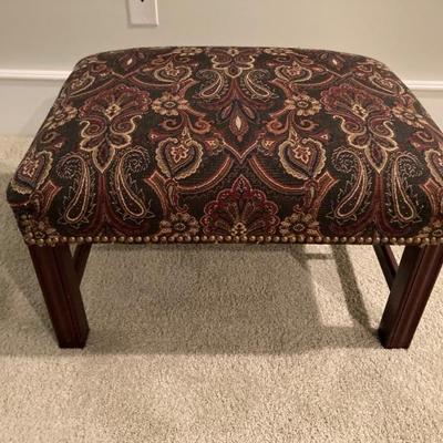 Rich Upholstered brocade stool