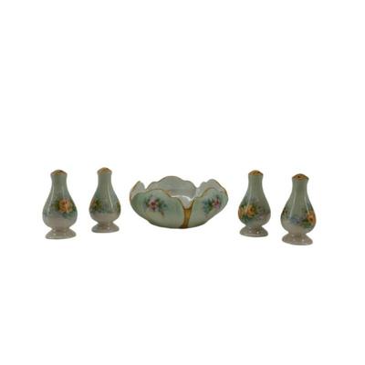 Vintage candy dish and shakers