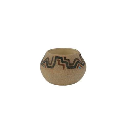 Signed sand art pot
