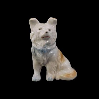 Vintage porcelain Japanese dog figurine