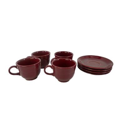 4 pcs Fiesta ware cups and saucers
