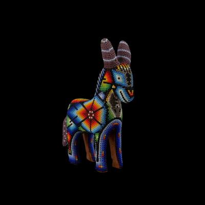 Hand-beaded Mexican donkey