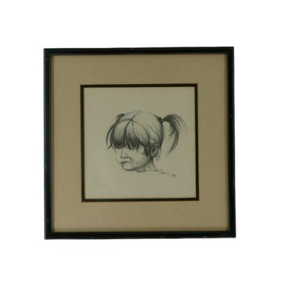 Original pencil drawing signed by artist
