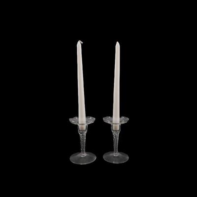 Glass candlesticks