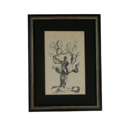 Original Carl Pappe prickly pair in ink