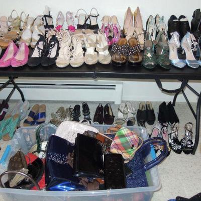 Designer shoes & purses.  Many new with tags.  Including:  Michael Kors, Coach, Gucci, Kate Spade, Ugg and more!
