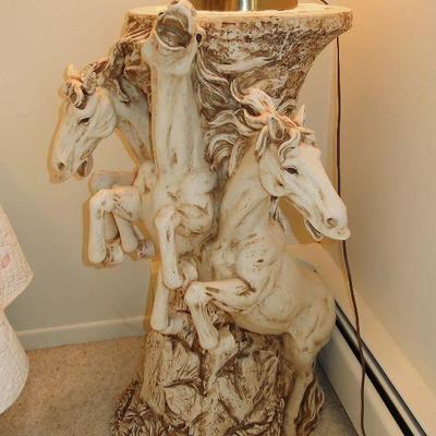 Unusual horse motif pedestal
