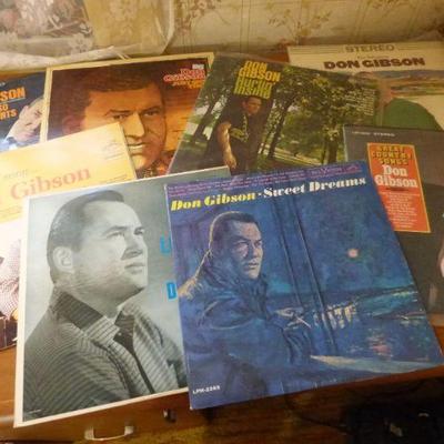 Don Gibson vintage vinyl LP records