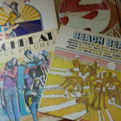 vintage vinyl LP records, beach music