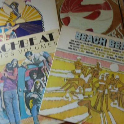 vintage vinyl LP records, beach music