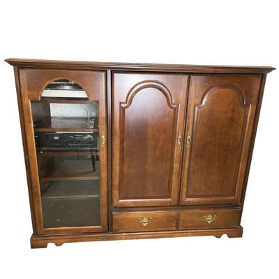 vintage Broyhill Furniture solid wood media cabinet