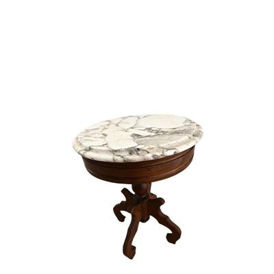 empire style solid mahogany marble top fern stand