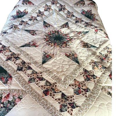 vintage eight pointed star quilt