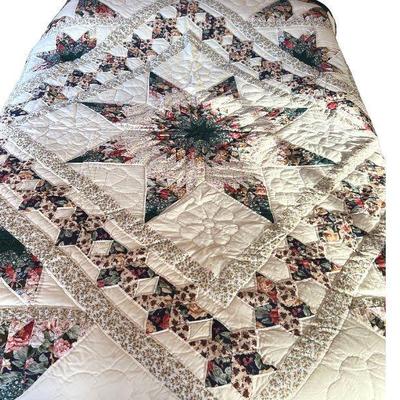 vintage eight pointed star quilt