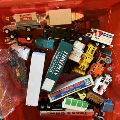 collection of toy trucks