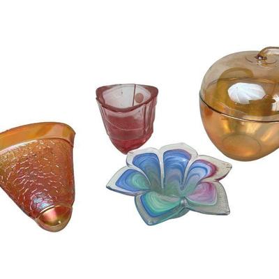 collection of carnival & art glass