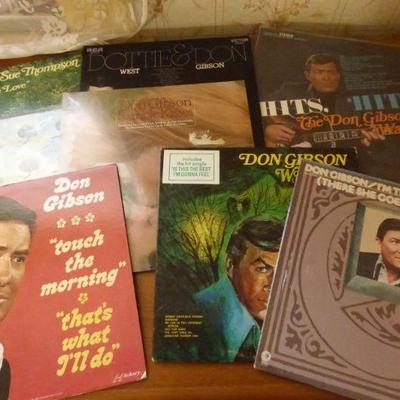 Don Gibson vintage vinyl LP records