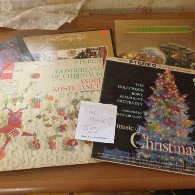 vintage vinyl Christmas music records