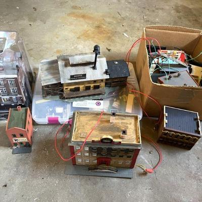 collection of buildings for model train scenes