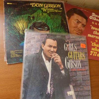 Don Gibson vintage vinyl LP records