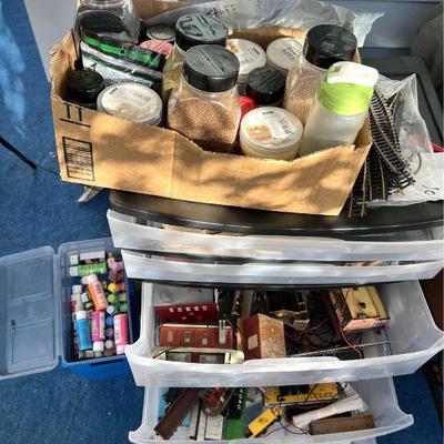 extensive assortment of model train materials