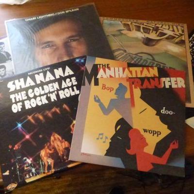 vintage vinyl LP records, Elvis, Don McLean, Sha Na Na & more