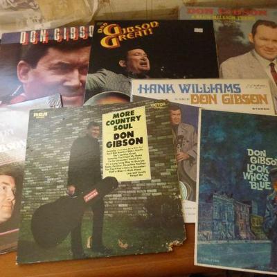 Don Gibson vintage vinyl LP records