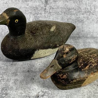 Two Rustic, Vintage Handmade Duck Decoys
