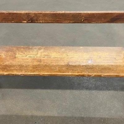 Antique Hand Made Scandinavian Bench with Sturdy Back Support
