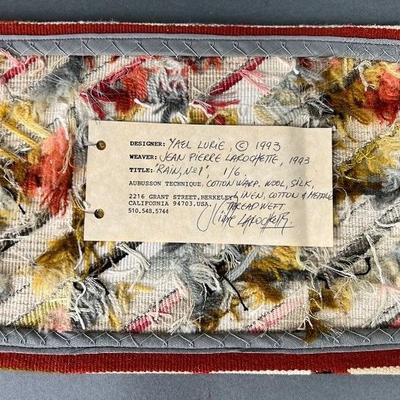 "Rain, No 1" Textile Art Woven by Jean Pierre Larochette- Designed by Yael Lurie
