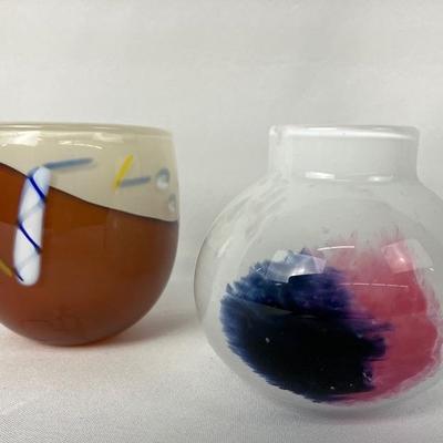 Two Lovely Scandinavian Art Glass Vases- Torbjorn Torgersen
