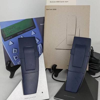 Bang and Olufsen BeoCom 6000 Portable Telephone Set - 2 Phones, Charger, Manual, Nonworking Base
