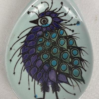 Vintage 1060's Royal Copenhagen Petite "Crazy Birds" Plate by Beth Breyen - 107/1355
