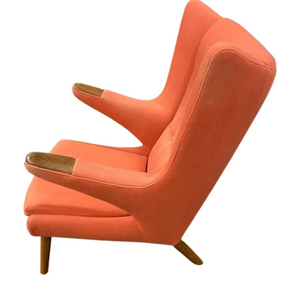 Original Vintage Hans Wegner Papa Bear Chair AP19 & Ottoman AP29
