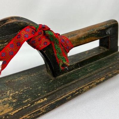 Antique Wooden Scandinavian Mangle Board
