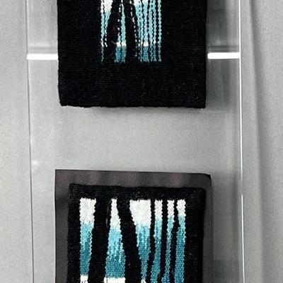 "Woods Edge IV " Hand Woven Art by Jean Smelker-HÃ¼gi 18.5in x 8.5in
