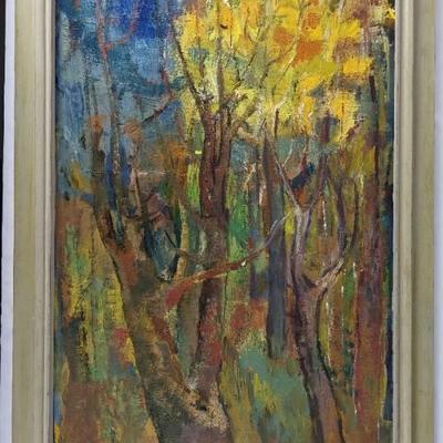 Rebecca Wright Original Signed Oil Painting: Hackberry and Sycamore - Fall
