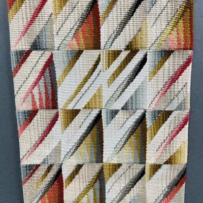 "Rain, No 1" Textile Art Woven by Jean Pierre Larochette- Designed by Yael Lurie
