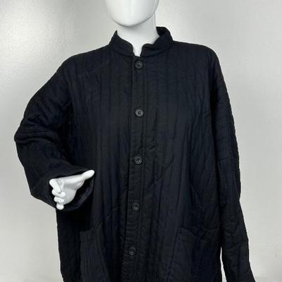 "Eskandar" Black Quilted Jacket XXL
