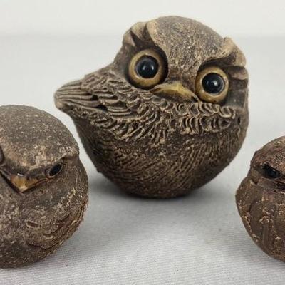 RARE Vintage Set of Three Hannes Johansson Keramiska Faglar Swedish Pottery Birds
