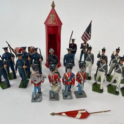 Vintage Mixed Regiments - 23 Lead Toy Soldier Figurines
