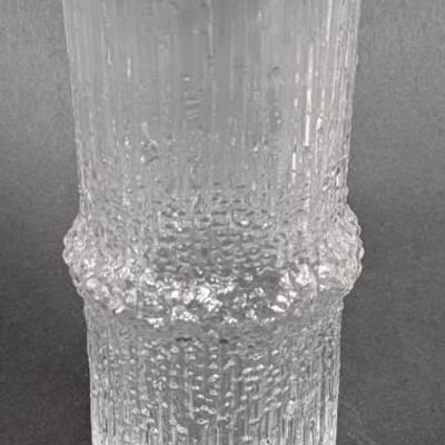 Signed TAPIO WIRKKALA for IITTALA Scandinavian Art Glass Vase - Finnish Crystal
