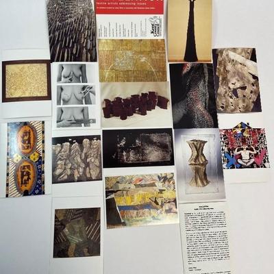 Box of 15 Revelation - Textile Artists Addressing Issues Postcards in Original Box - Kent County England
