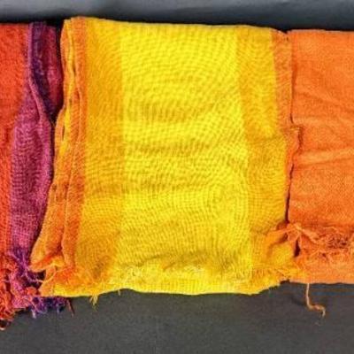 Three Vintage Table Runners / Fabric
