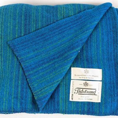 Vintage Viola Grasten for TIDSTRAND Wool Blanket - Swedish 74 In. x 91 In.
