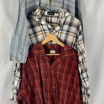 Three Vintage ESKANDAR Plaid Blouses
